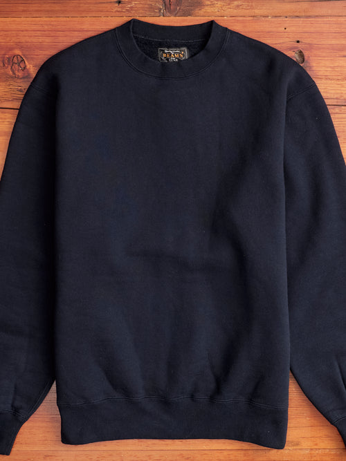 Japan-Made Fleece Crewneck in Navy