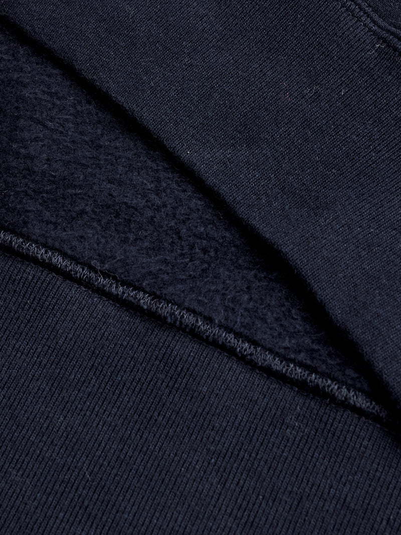 Japan-Made Fleece Crewneck in Navy