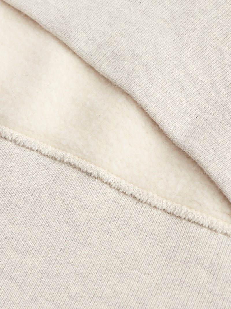 Japan-Made Fleece Crewneck in Oatmeal