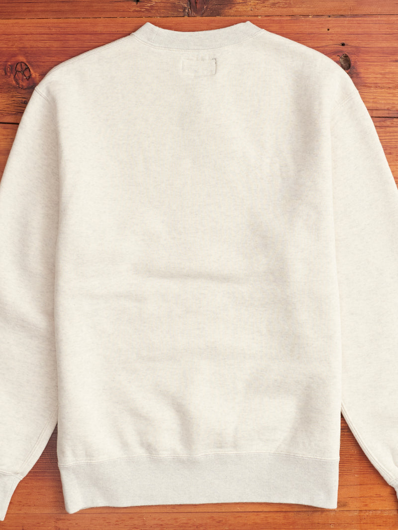 Japan-Made Fleece Crewneck in Oatmeal