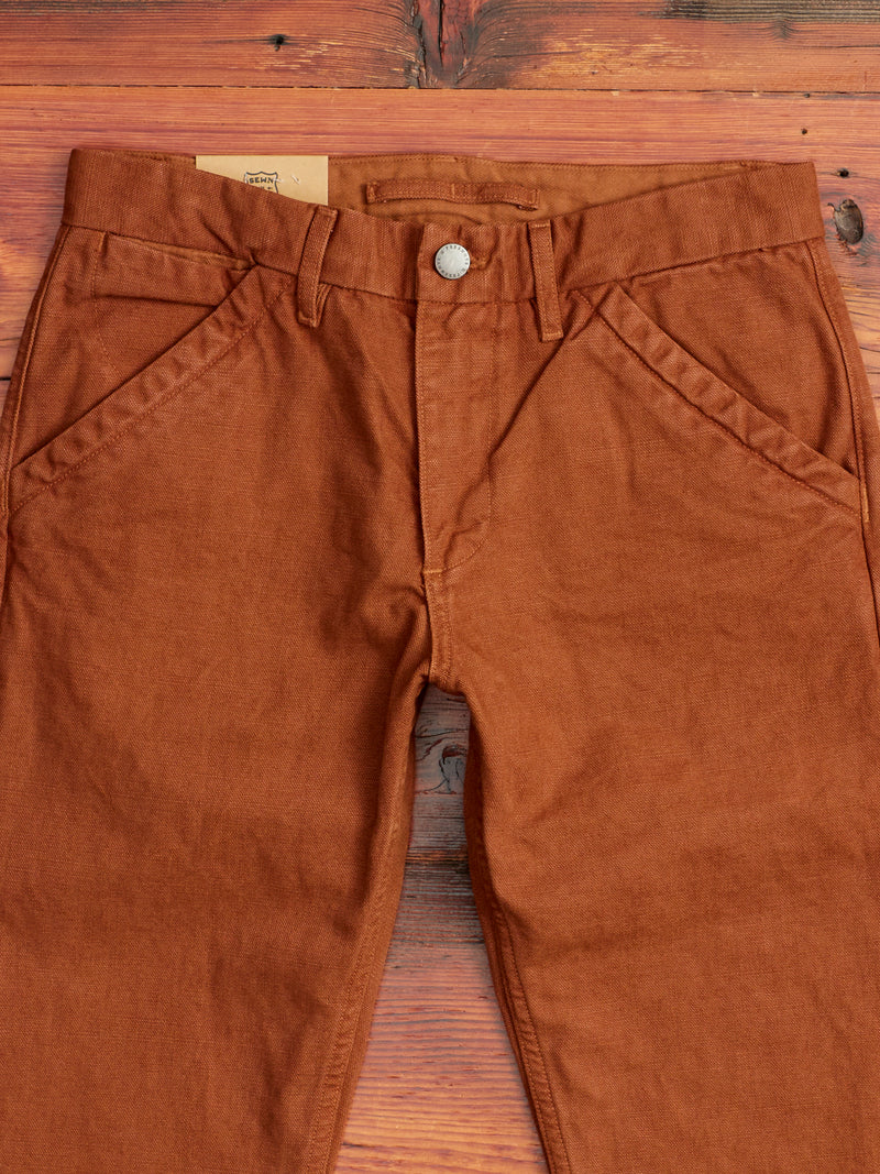 14oz Slub Workers Chino in Rust