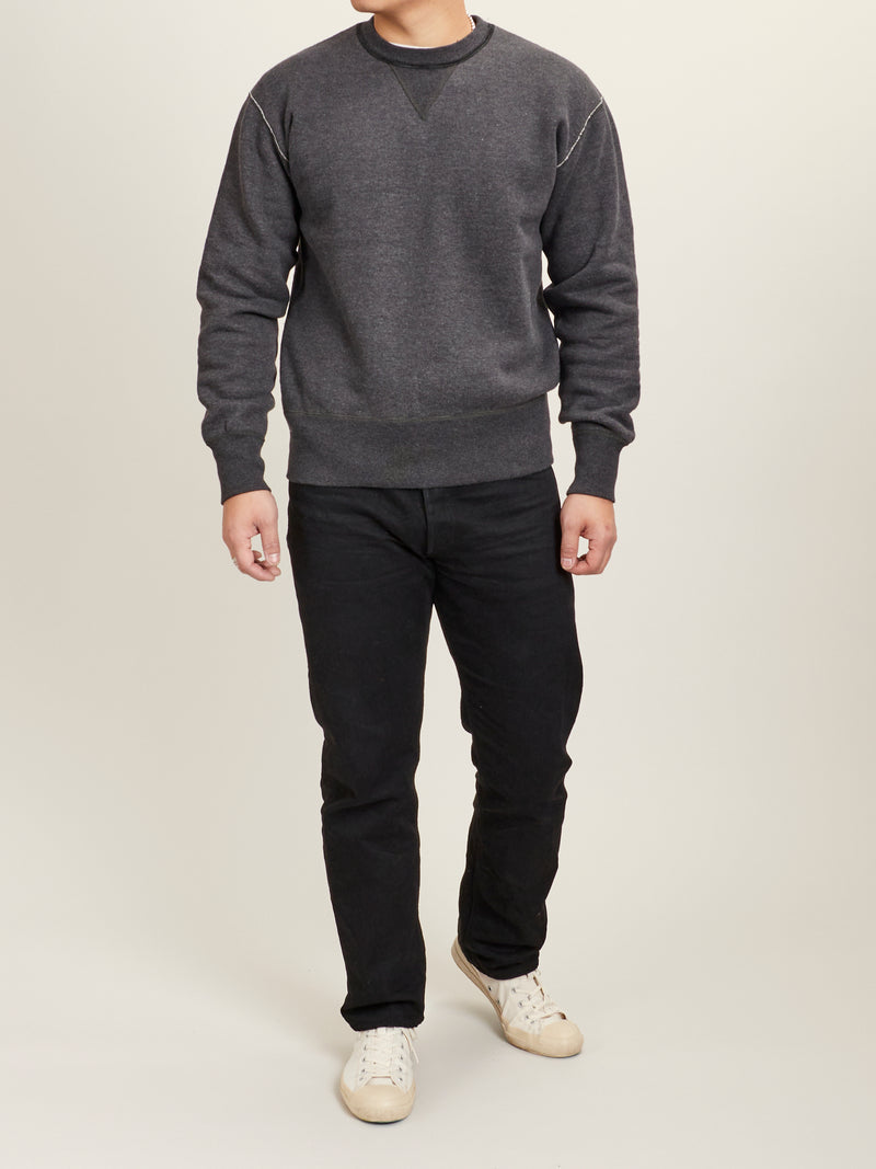Loopwheel Crewneck Sweatshirt in Charcoal