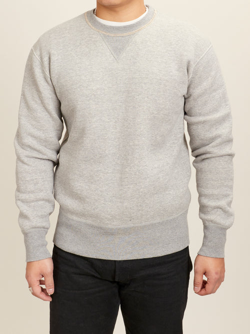 Loopwheel Crewneck Sweatshirt in Heather Grey