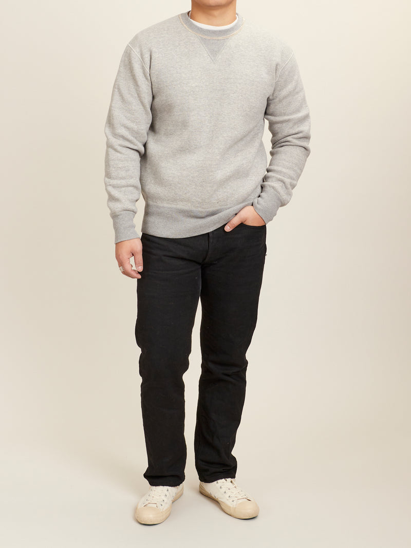 Loopwheel Crewneck Sweatshirt in Heather Grey