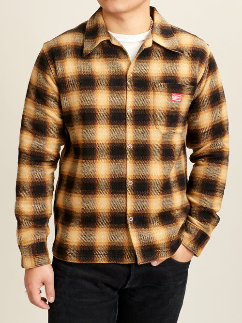 Ombre Open Collar Shirt in Yellow