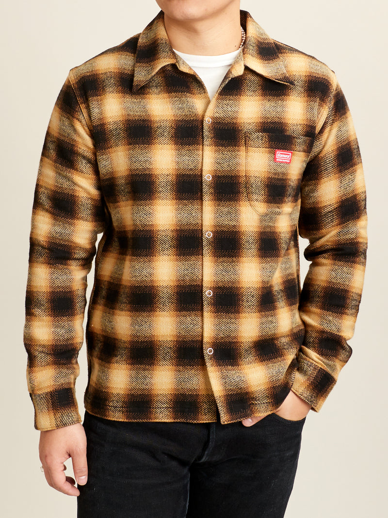 Ombre Open Collar Shirt in Yellow