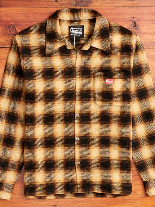 Ombre Open Collar Shirt in Yellow