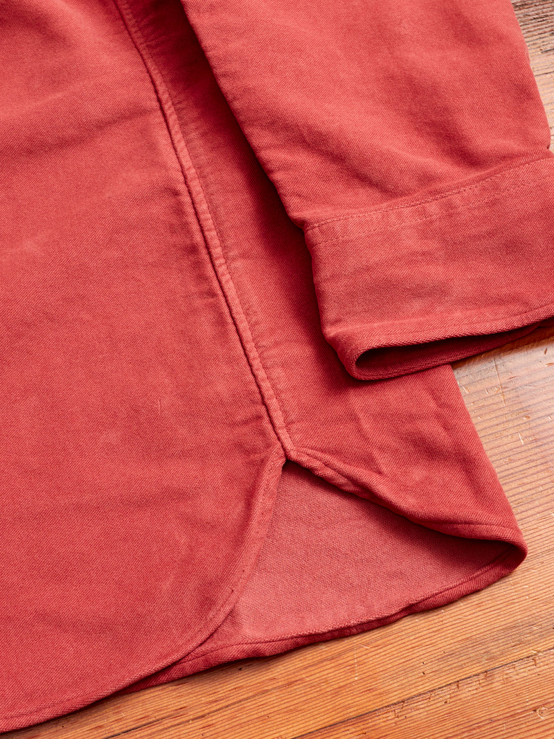 Moleskin Pearl Snap Shirt in Merlot