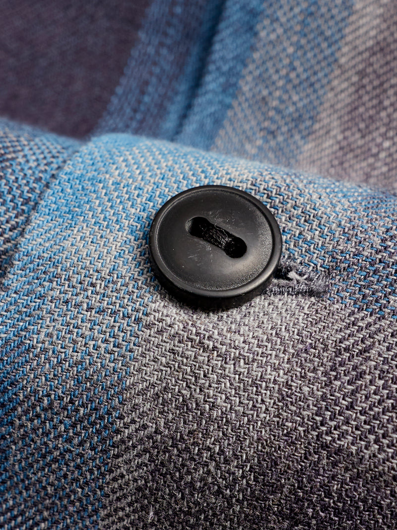 Jaspé Twill Camp Workshirt in Black/Blue