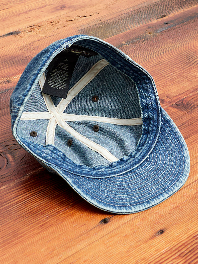 Denim Service Cap in Vintage Indigo