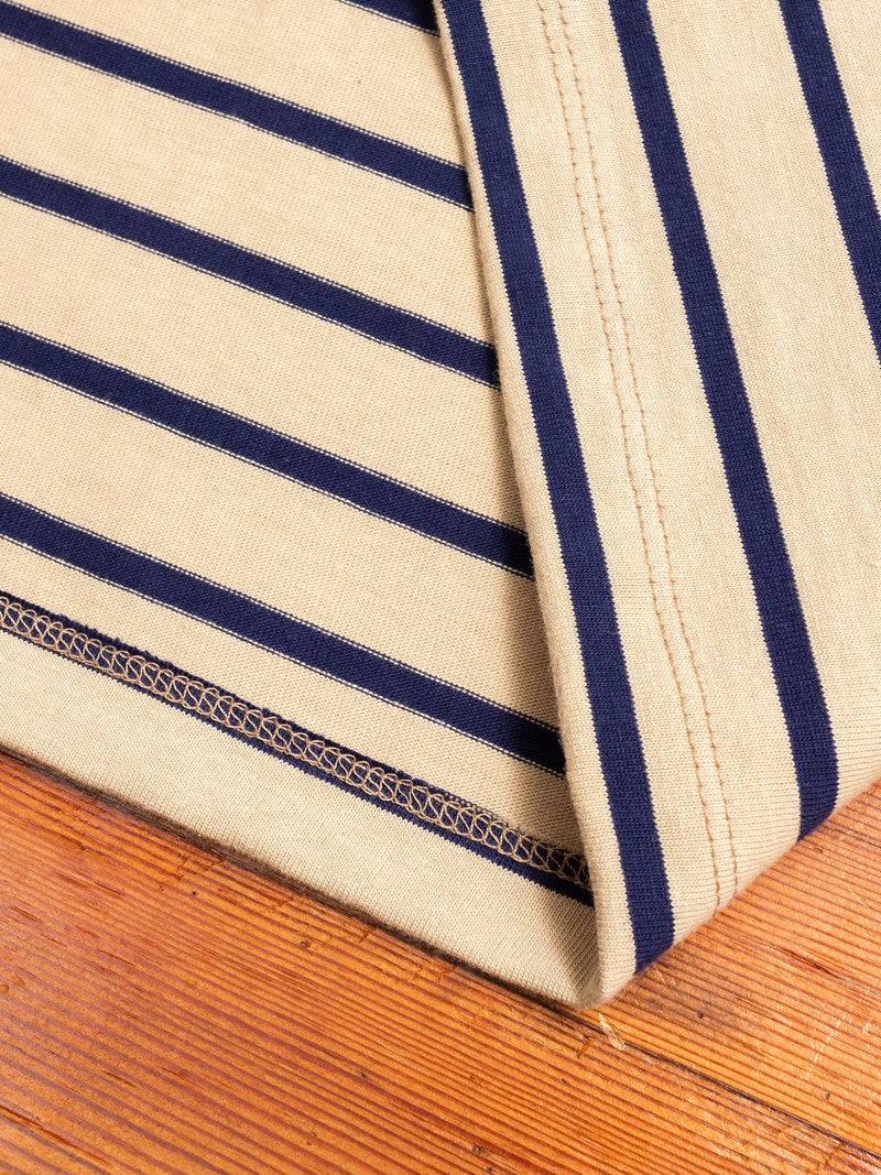 Basic Stripe T-Shirt in Beige/Purple