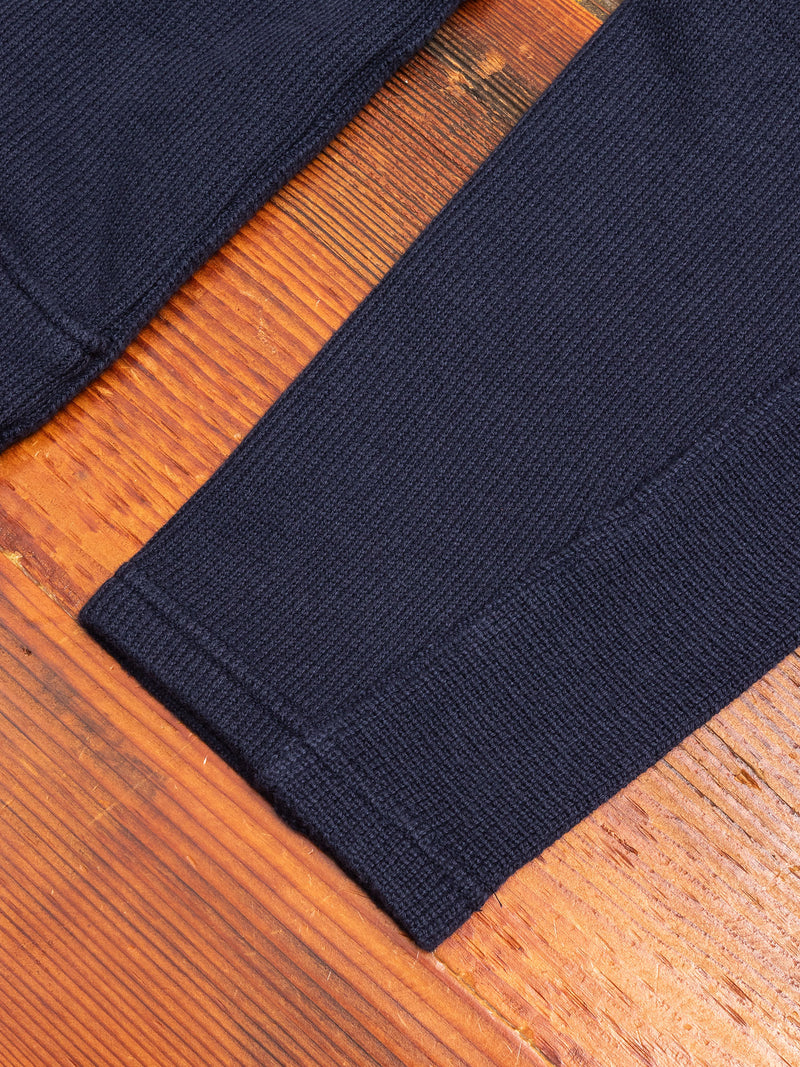 Waffle Cutover Haori Jacket in Navy