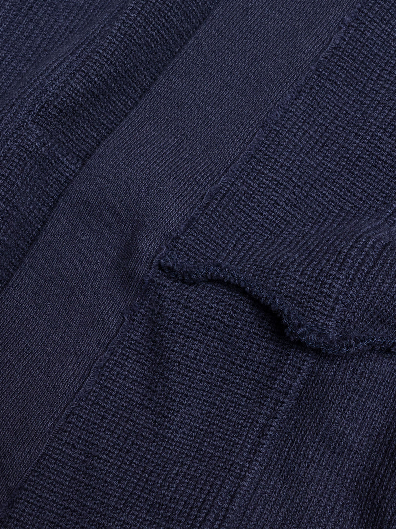 Waffle Cutover Haori Jacket in Navy