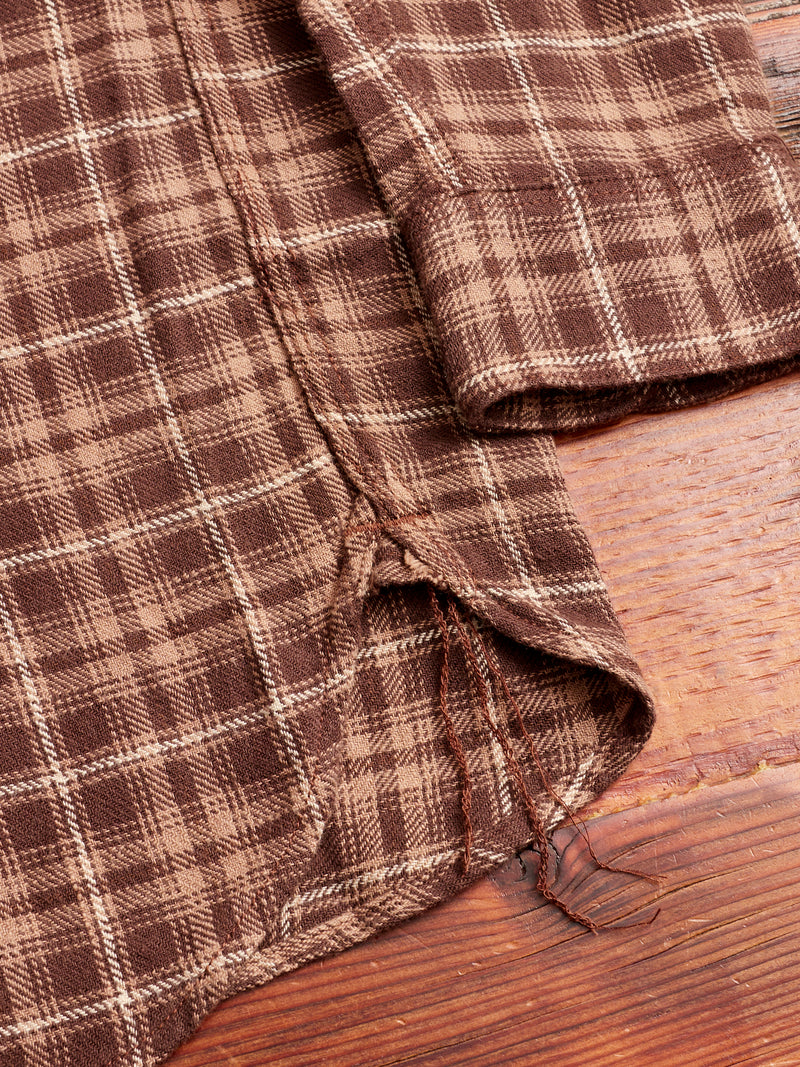 Wells Work Shirt in Brown Plaid