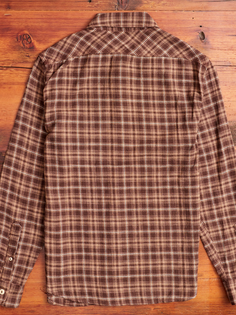 Wells Work Shirt in Brown Plaid