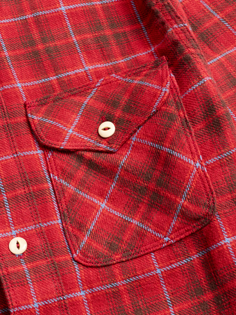 Wells Work Shirt in Rust Plaid