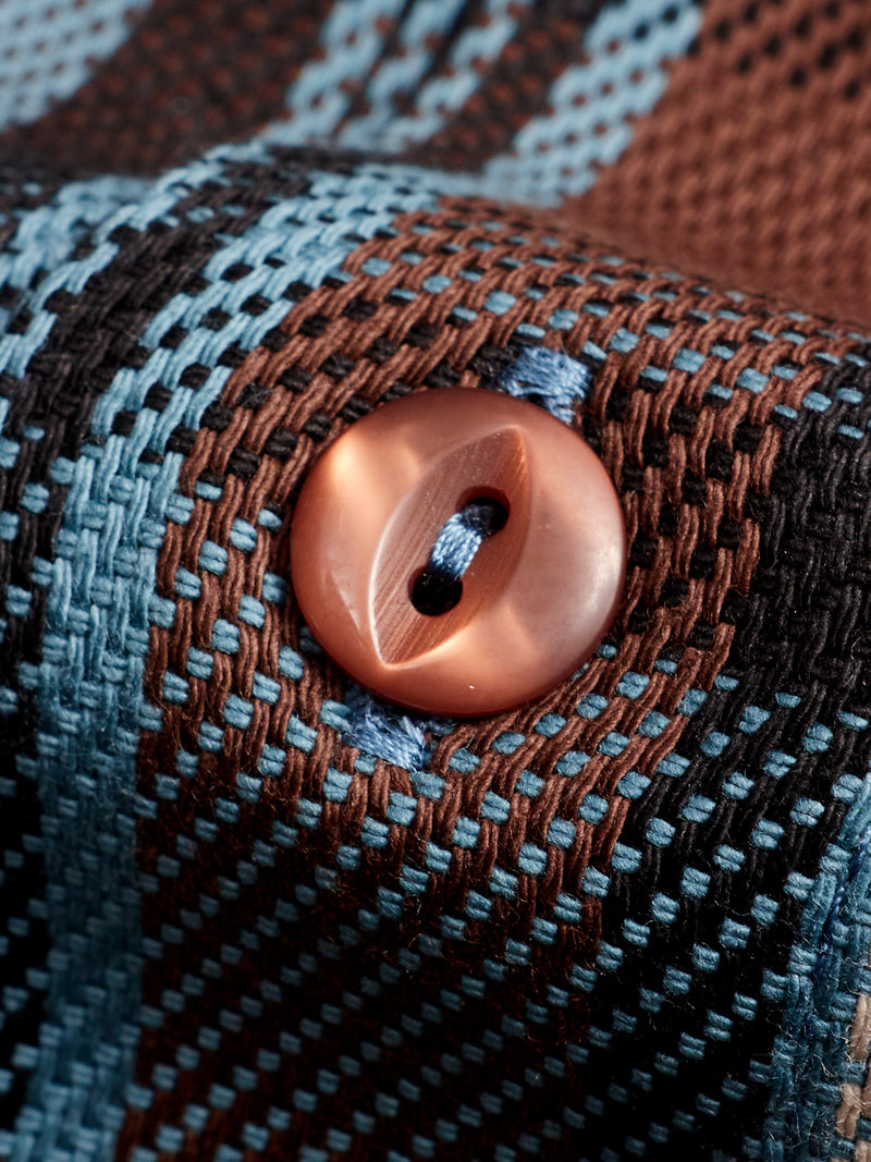 Webster Shirt in Blue Twill Check