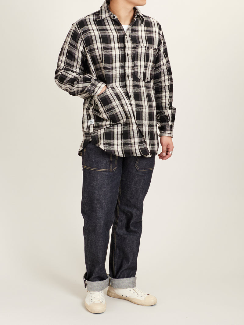Diggin Shirt in Black Twill Check