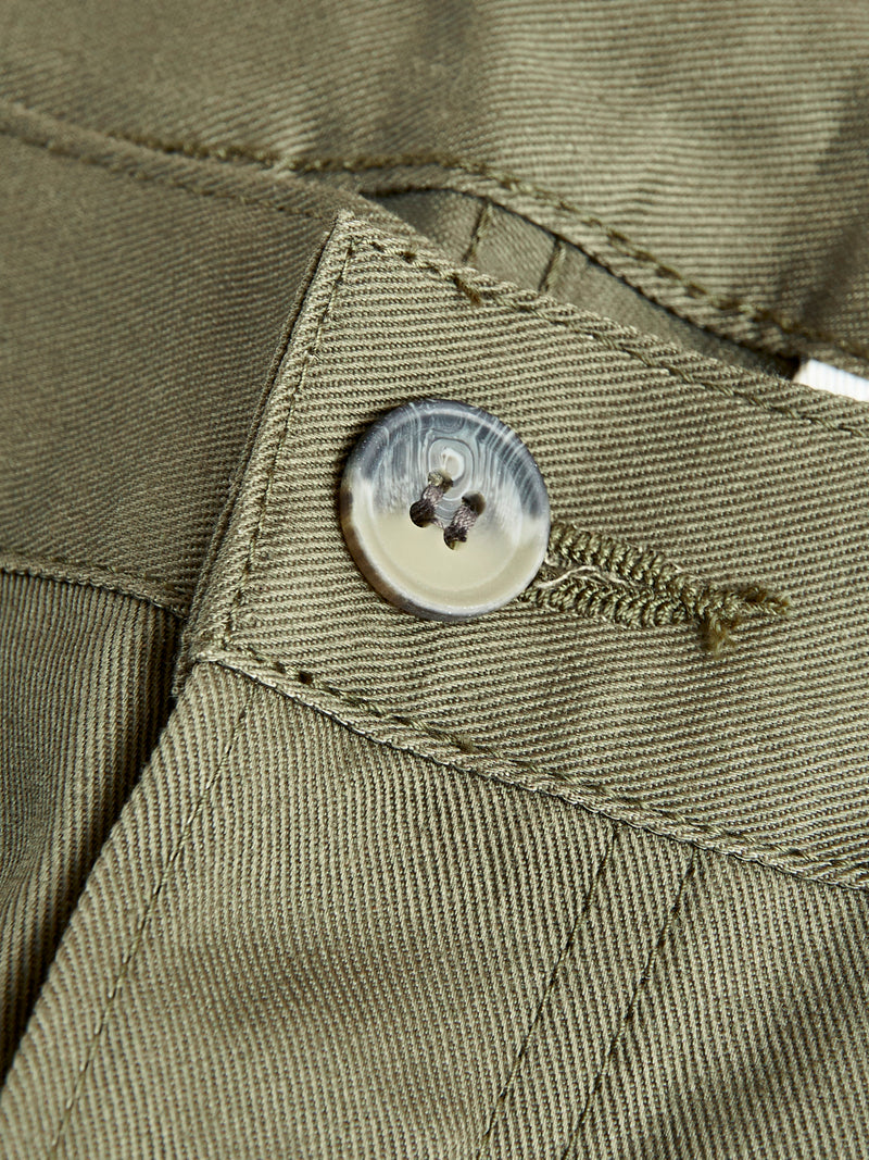 "Officer Trouser" in Olive Twill