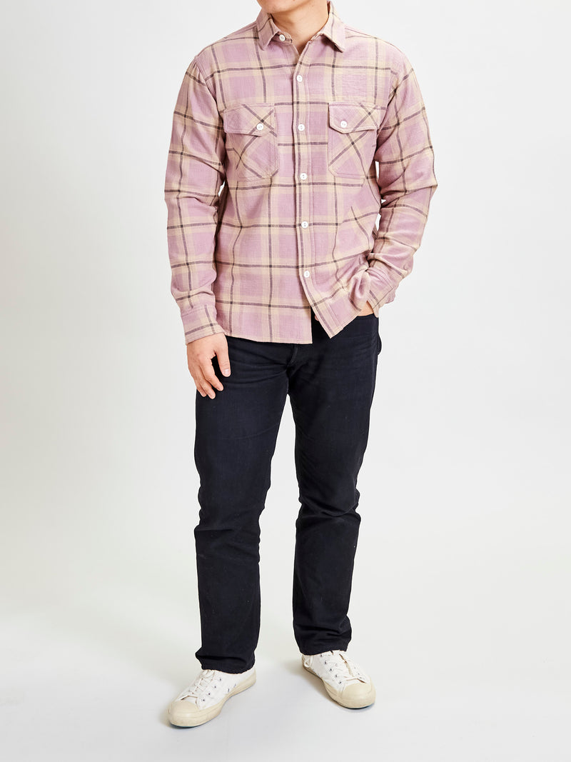 Crosscut Flannel in Mauve