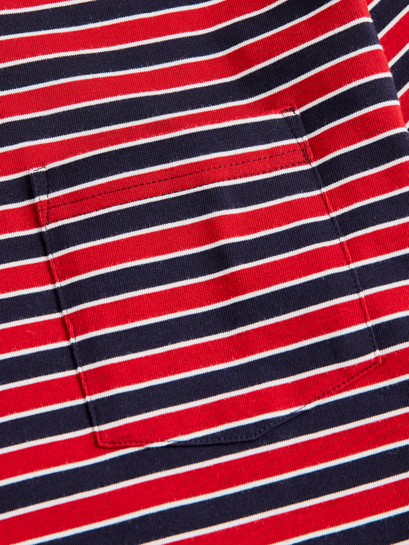 Multistripe Pocket T-Shirt in Navy
