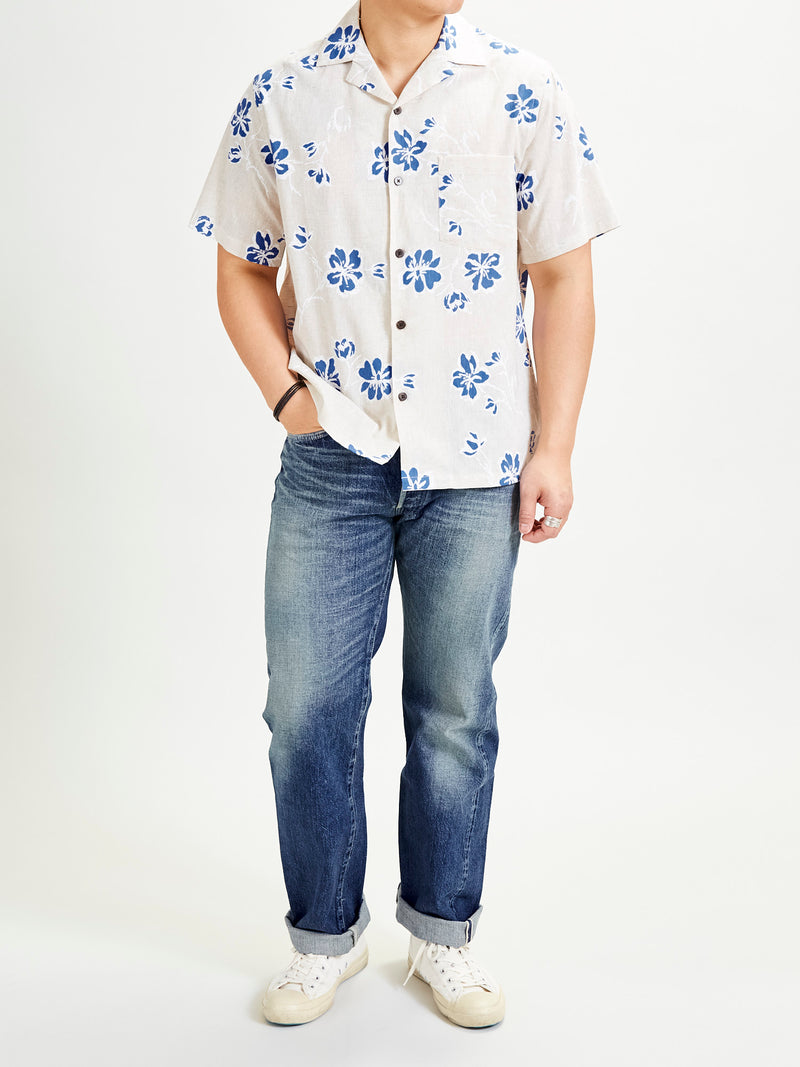 Canvas Button-Up Shirt in Blue