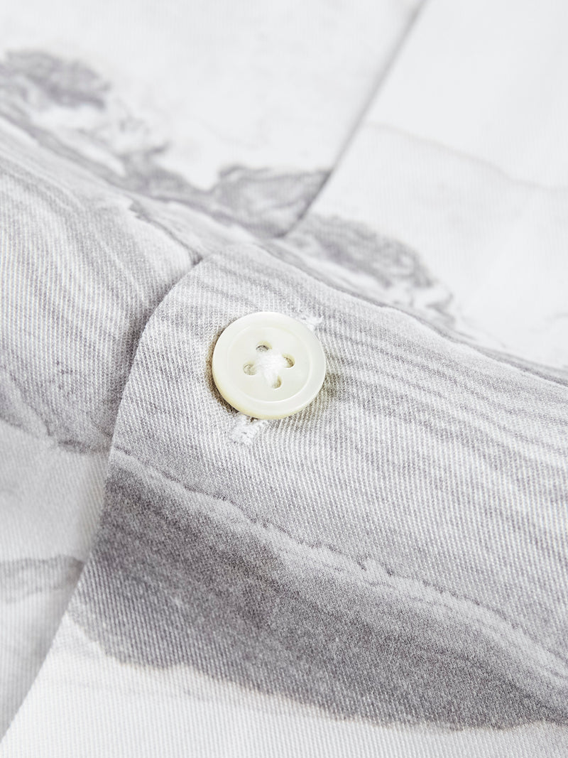 Marble Button-Up Shirt in White