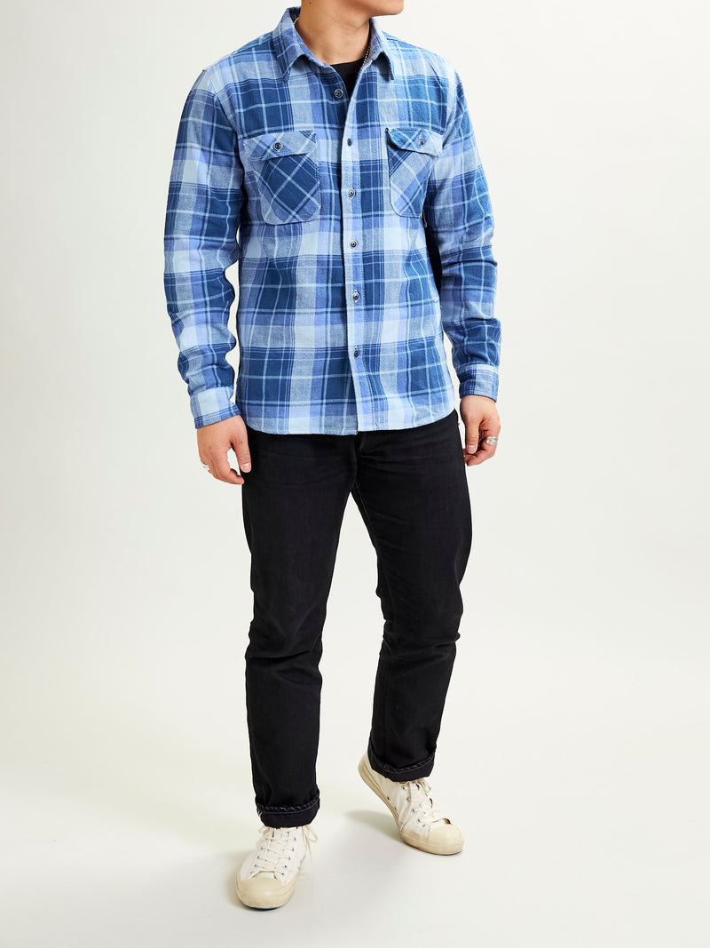 Jepson Work Shirt in Minaret Blue Plaid