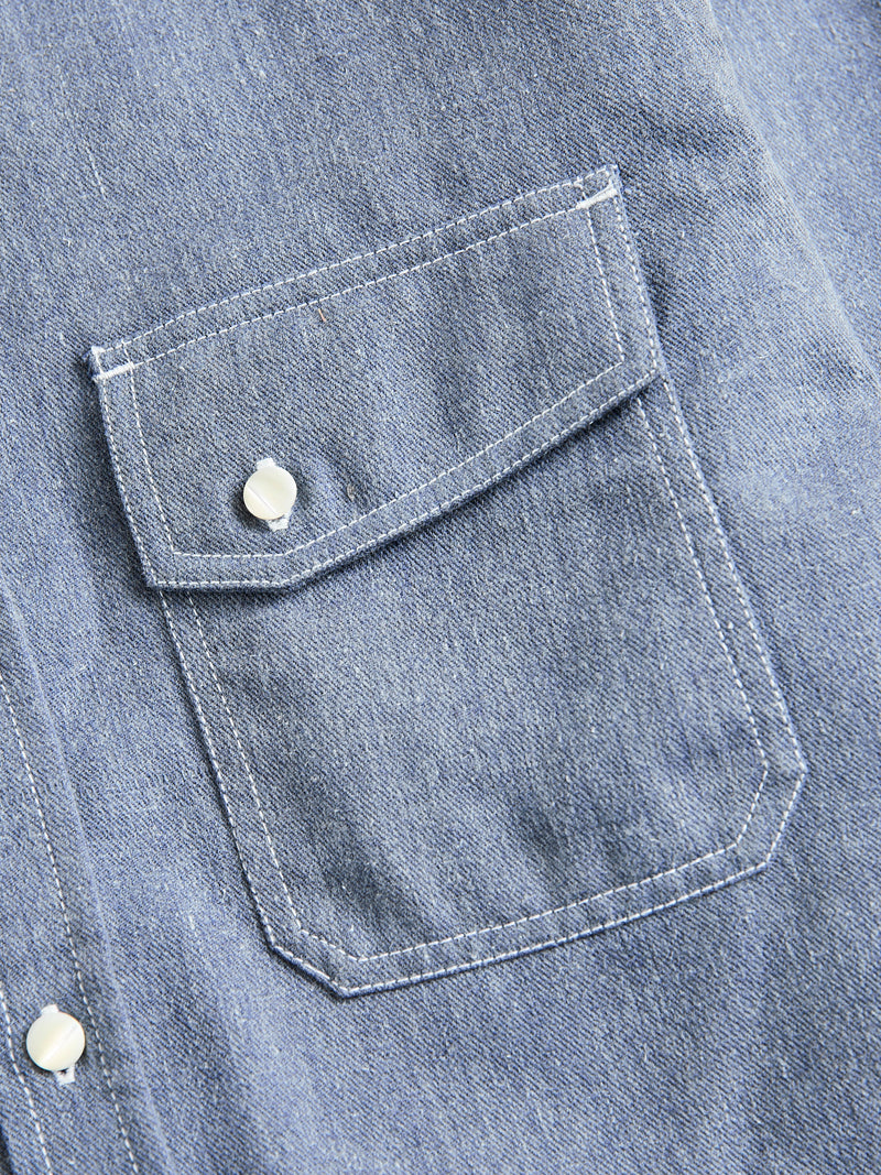 Crosscut Western in Cerulean Khadi Denim