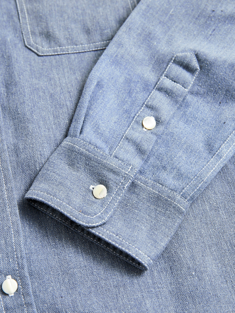 Crosscut Western in Cerulean Khadi Denim