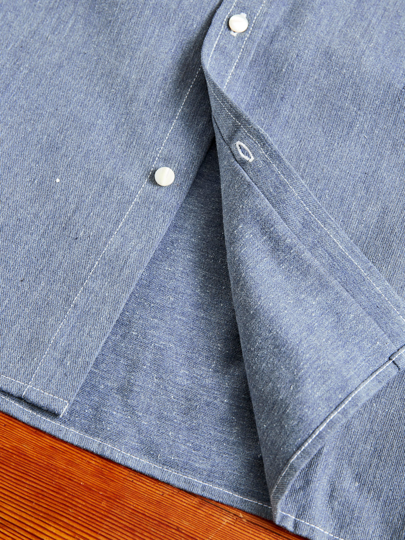Crosscut Western in Cerulean Khadi Denim