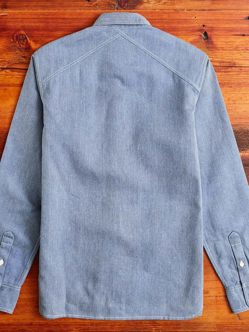 Crosscut Western in Cerulean Khadi Denim