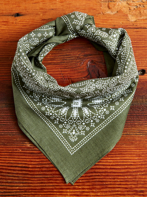 Paisley Bandana in Khaki