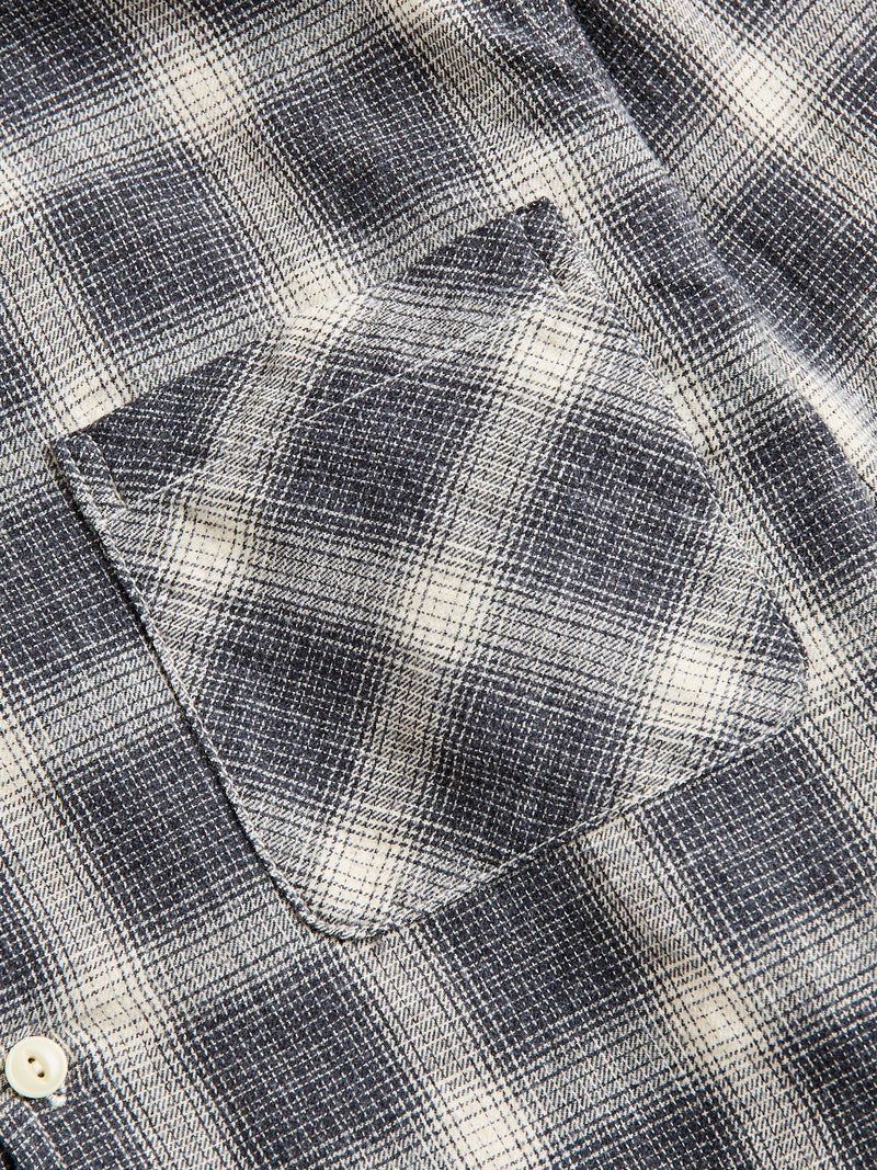 Ombre Nel Checked Flannel Shirt in Black