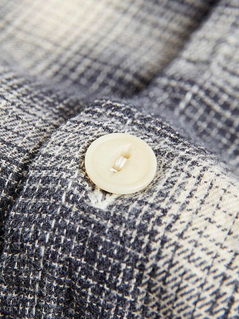 Ombre Nel Checked Flannel Shirt in Black