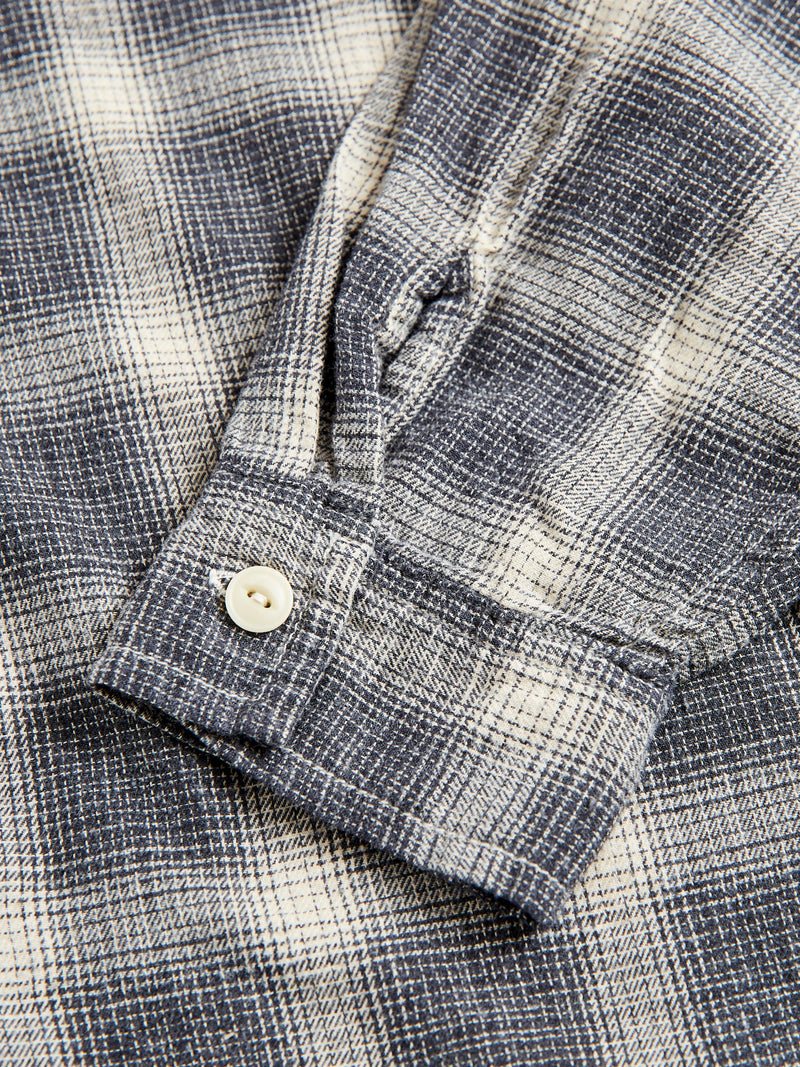 Ombre Nel Checked Flannel Shirt in Black