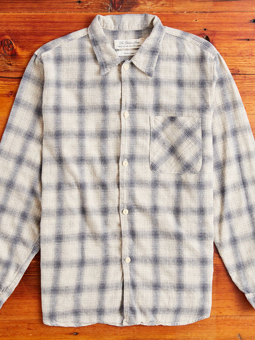 Ombre Nel Checked Flannel Shirt in Off White