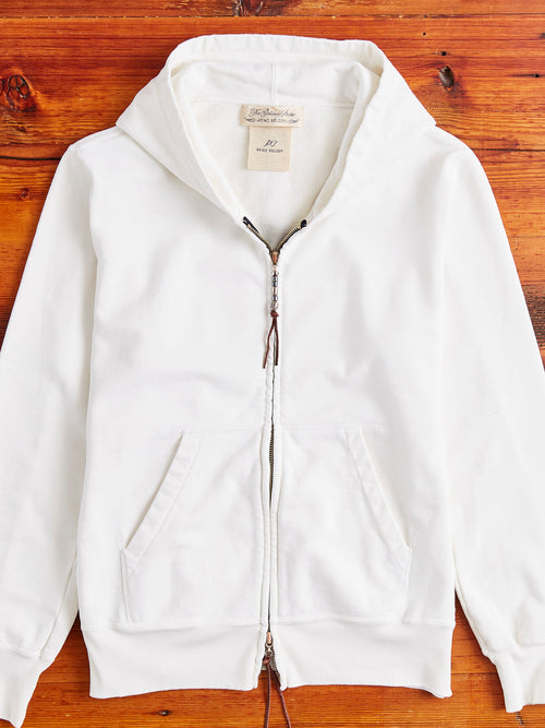 Special Finish Zip Hoodie in Off-White